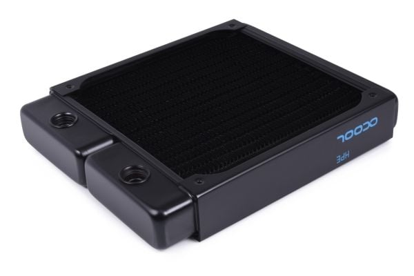Alphacool 14470, Radiatior, Messing, Kopper, Stål, Sort, 1/4", 60 °C, 2 vifter