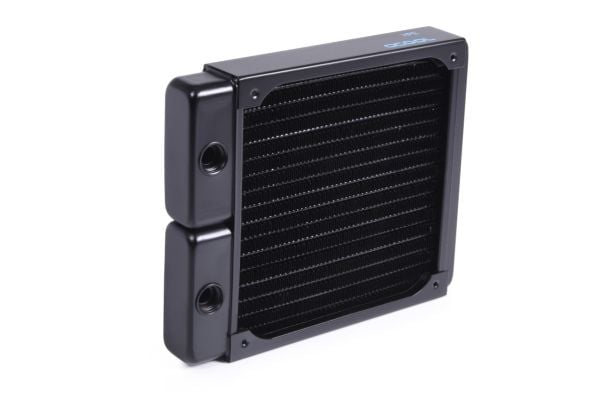 Alphacool 14470, Radiatior, Messing, Kopper, Stål, Sort, 1/4", 60 °C, 2 vifter