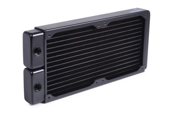 Alphacool 14376, Radiatior, Messing, Kopper, Stål, Sort, 1/4", 60 °C, 4 vifter