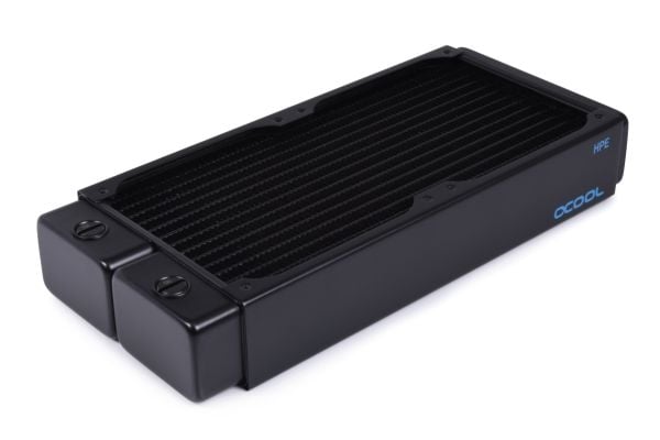 Alphacool 14439, Radiatior, Messing, Kopper, Stål, Sort, 1/4", 60 °C, 4 vifter