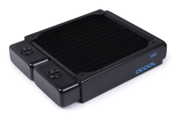Alphacool 14468, Radiatior, Messing, Kopper, Stål, Sort, 1/4", 60 °C, 2 vifter