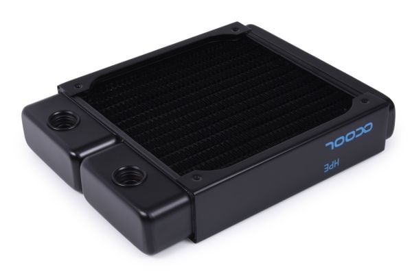 Alphacool 14468, Radiatior, Messing, Kopper, Stål, Sort, 1/4", 60 °C, 2 vifter
