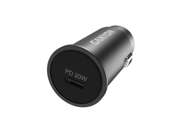 Canyon C-20 - Bilstrømadapter - 20 watt - PD (USB-C) - svart