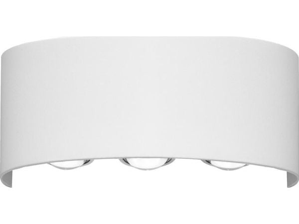 Utvendig vegglampe Italux Ortelo LED IP54 opp/ned hvit OWL-451-3-WH