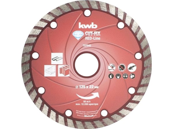 kwb 797540, Marmor, Takstein, Flis, 12,5 cm, 2,2 cm, 1 stykker