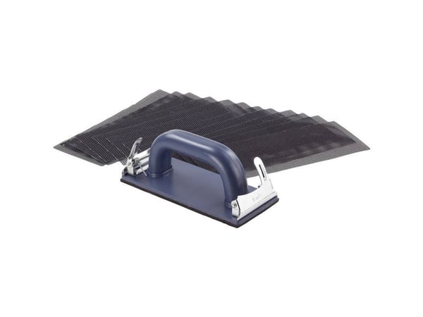 kwb 484250, Slipe Plate, Manuelt slipesett, P120, Silisiumkarbid, Etterbehandling, Malingsfjerning, Fjerner rust, Gips, Stukkatur