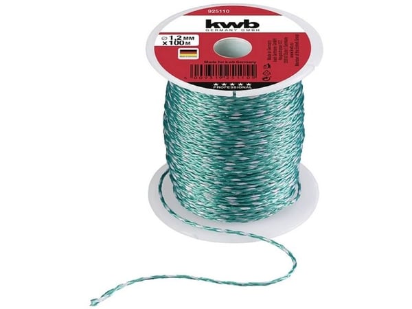 kwb 925110, Nailon, Vihreä, 100 m, 1,2 mm