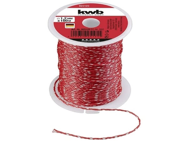 kwb 925120, Nylon, Rød, 100 m, 1,2 mm