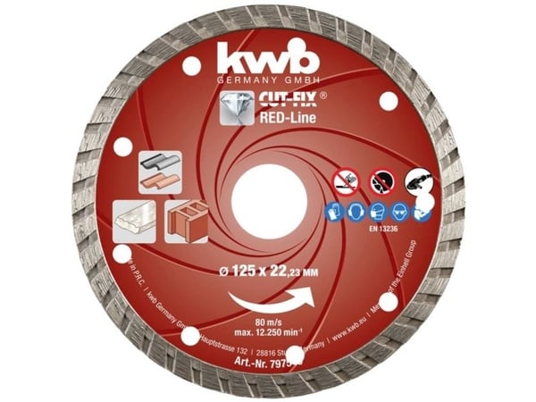 kwb 797540, Marmor, Takstein, Flis, 12,5 cm, 2,2 cm, 1 stykker