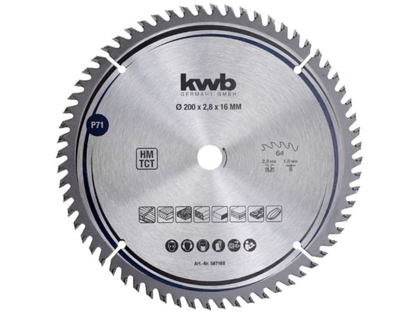 kwb 587168, Tungsten Carbide Tipped (TCT), 1 stykker