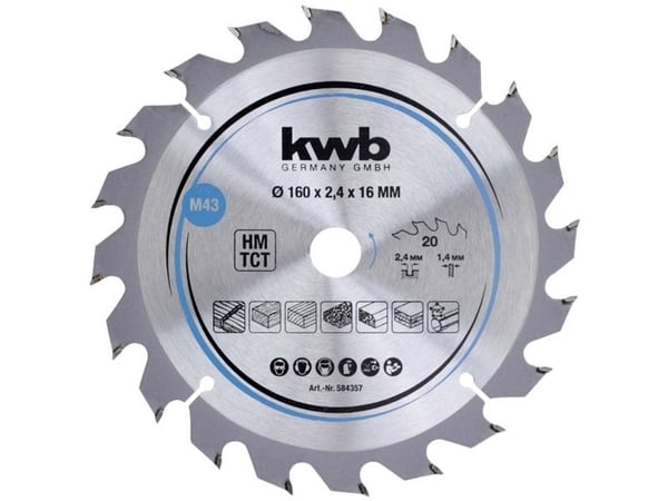 kwb 584357, Tungsten Carbide Tipped (TCT), 270 g, 1 stykker