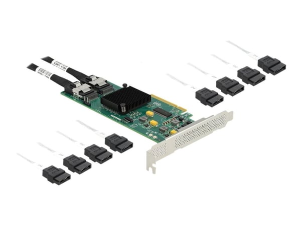 Delock - Lagringskontroll - 8 Kanal - SATA 6Gb/s / SAS - lavprofil - PCIe 2.0 x8