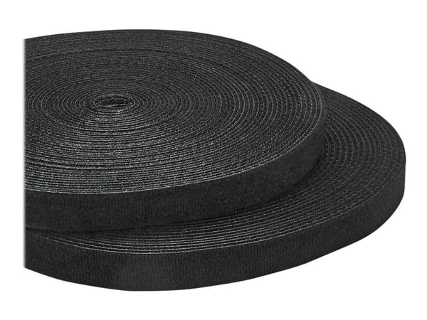 StarTech.com 100ft. Hook and Loop Roll - Cut-to-Size Reusable Cable Ties - Bulk Industrial Wire Fastener Tape - Adjustable Fabric Wraps - Black (HK...