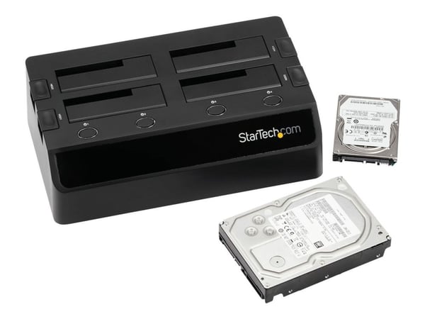 StarTech.com 4-Bay USB 3.0 to SATA Hard Drive Docking Station, USB Hard Drive Dock, External 2.53.5 SATA III (6Gbps) SSDHDD Docking Station, Hot-Sw...