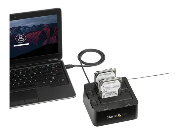StarTech.com Dual-Bay USB 3.0 til SATA-harddisk-dokkingstasjon, USB-harddiskdokkingstasjon, ekstern 2.53.5 SATA IIIIII, SSDHDD-dokkingstasjon, Hot-...