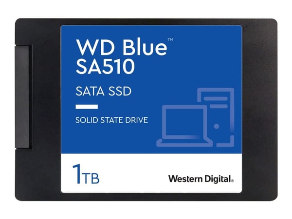 WD Blue SA510 WDS100T3B0A - SSD - 1 TB - intern - 2,5" - SATA 6Gb/s - blå