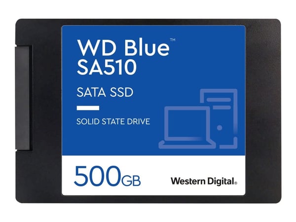 WD Blue SA510 WDS500G3B0A - SSD - 500 GB - intern - 2,5" - SATA 6Gb/s - blå