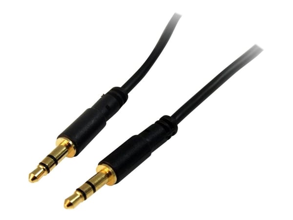 Startech 15 ft. (4.6 m) 3.5mm Audio Cable - 3.5mm Slim Audio Cable - Gold Plated Connectors - Male/Male - Aux Cable (MU15MMS) - Lydkabel - mini-pho...