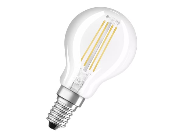 OSRAM LED THREE STEP CLASSIC P - LED-lyspære - form: P40 - klar finish - E14 - 4 W (ekvivalent 40 W) - klasse E - varmt hvitt lys - 2700 K