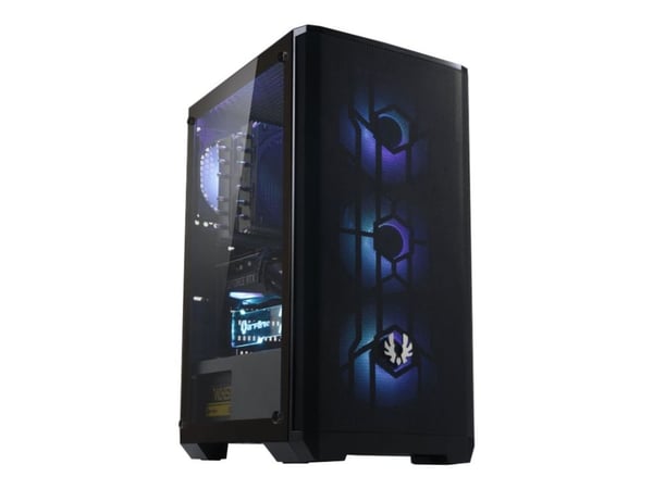 BitFenix Nova Mesh SE TG, Midi Tower, PC, Verkko, Muovi, Terästä, Karkaistu lasi, Musta, ATX, mikro ATX, Mini-ITX, Pelaaminen