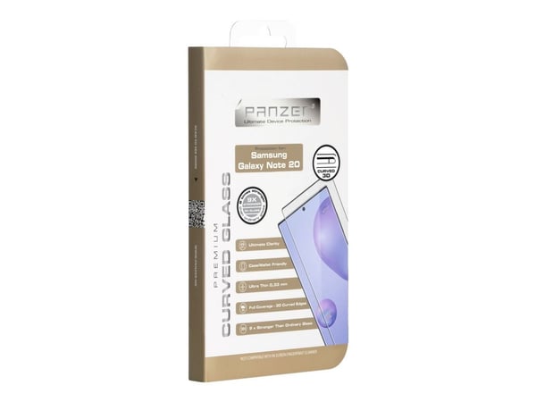Panzer Premium - Skjermbeskyttelse for mobiltelefon - 3D - glass - rammefarge svart - for Samsung Galaxy Note20, Note20 5G