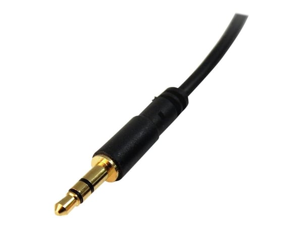 Startech 15 ft. (4.6 m) 3.5mm Audio Cable - 3.5mm Slim Audio Cable - Gold Plated Connectors - Male/Male - Aux Cable (MU15MMS) - Lydkabel - mini-pho...