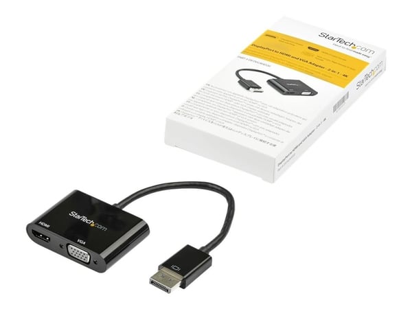 StarTech.com DisplayPort to HDMI VGA Adapter, DisplayPort 1.2 HBR2 to HDMI 2.0 (4K 60Hz) tai VGA 1080p Converter Dongle, DP to HDMI or VGA Monitor ... StarTech.com DisplayPort to HDMI VGA Adapter, DisplayPort 1.2 HBR2 to HDMI 2.0 (4K 60Hz) tai VGA 1080p Converter Dongle, DP to HDMI or VGA Monitor ...
