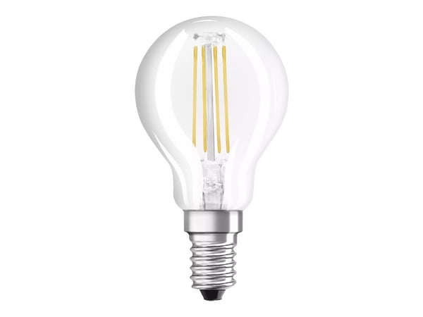 OSRAM LED THREE STEP CLASSIC P - LED-lyspære - form: P40 - klar finish - E14 - 4 W (ekvivalent 40 W) - klasse E - varmt hvitt lys - 2700 K