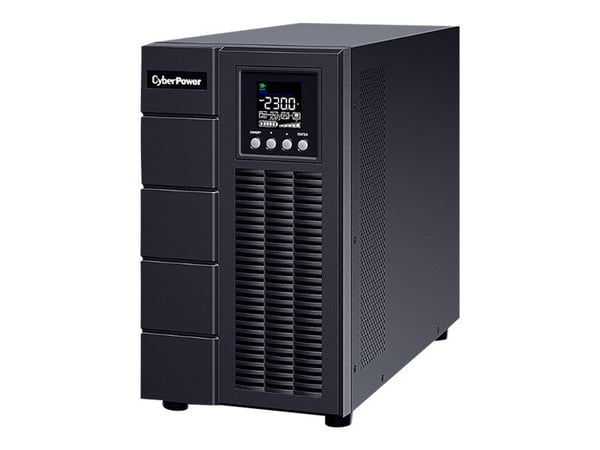 CyberPower Online S Series OLS3000EA - UPS - AC 230 V - 2700 Watt - 3000 VA - 9 At - RS-232, USB - utgangskontakter: 8 - aktiv PFC - svart