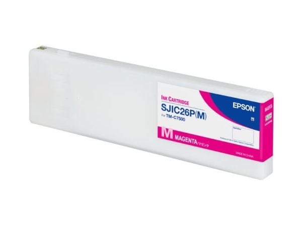 Epson SJIC26P(M): Ink cartridge for ColorWorks C7500 (Magenta), Magenta, Väriainepohjainen muste, 294,3 ml, 1 kpl