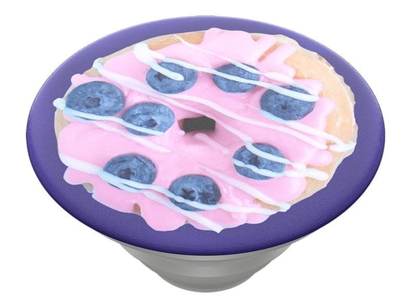 PopSockets Swappable PopTop - Fingergrip/støtteben for mobiltelefon - BlueBerry Donut - blå
