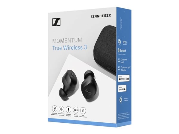 Sennheiser MTW3, True Wireless Stereo (TWS), Kuulokkeet, Musta