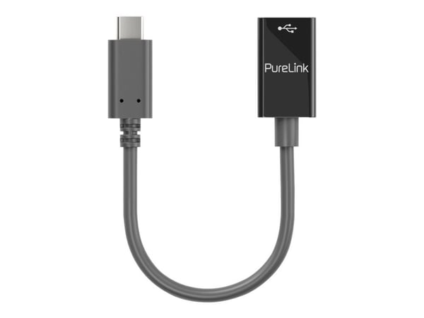 PureLink iSeries - USB-adapter - USB-C (hann) til USB-type A (hunn) - USB 3.1 OTG - 10 cm - USB Power Delivery (3A, 60W) - svart