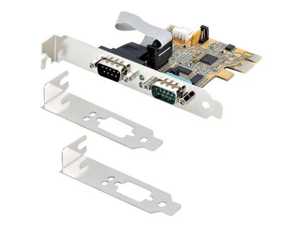 Startech 2-Port PCI Express Serial Card, Dual Port PCIe to RS232 (DB9) Serial Interface Card, 16C1050 UART, Standard or Low Profile Brackets, COM R...
