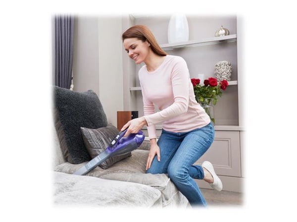 BLACK+DECKER DVA325JP07 - Støvsuger - håndholdt - uten pose - uten kabel - titan/fiolett
