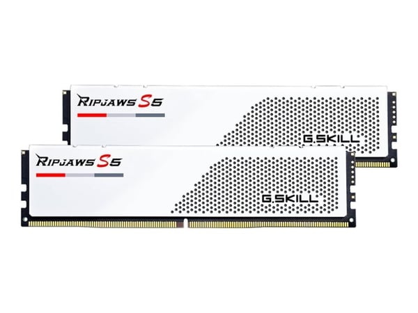 G.Skill Ripjaws S5 - DDR5 - sats - 64 GB: 2 x 32 GB - DIMM 288-pin låg - 6000 MHz / PC5-48000 - CL30 - 1.4 V - ej buffrad - icke ECC - matt vit