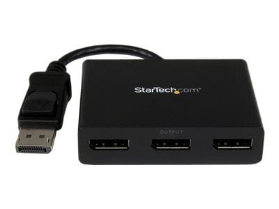 Startech 3-Port Multi Monitor Adapter, DisplayPort 1.2 MST Hub, Dual 4K 30Hz & 1x 1080p, Video Splitter for Extended Desktop Mode on Windows PCs On...
