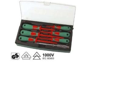Jonnesway komplett isolerte skrutrekkere 1000V flat og kryss + tester 7 stk - DV13PP07S