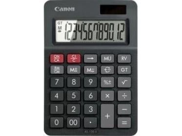 Canon AS-120 II - Skrivebordskalkulator - 12 sifre - solpanel, batteri - mørk grå