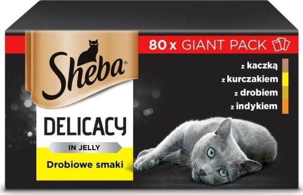 Sheba 4770608257835, Voksen, Kylling, And, Fjærfe,80x85 g