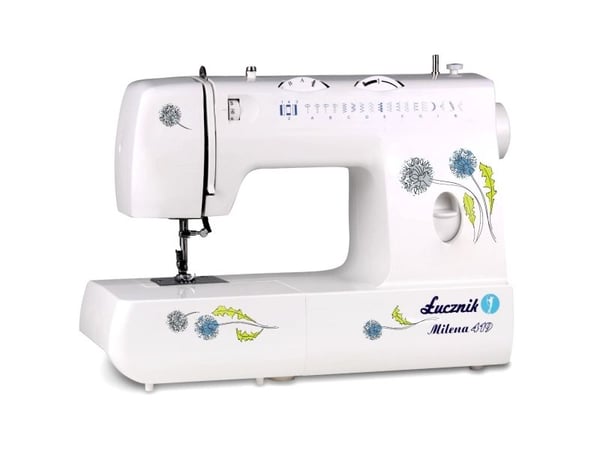 Lucznik Milena II 419, Hvit, Manuell symaskin, Sying, 4 Steg, Elektrisk, 70 W