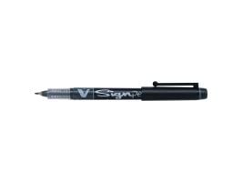 Fiberpenna, Pilot V-Sign, 0,6 mm, svart, förpackning om 12 st