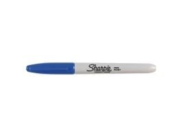 Permanentmarker sharpie, fin, rund, blå