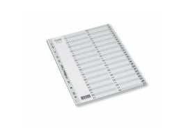 Register, Bantex Basic-line, plast, A4, grå, 1-54