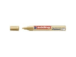 Färgmarker, Edding 750, 2–4 mm, guld, förpackning med 10 st
