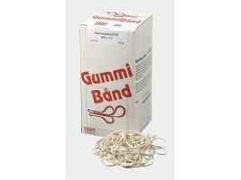 Gummiband, 120 x 5 mm, vita, 500 g