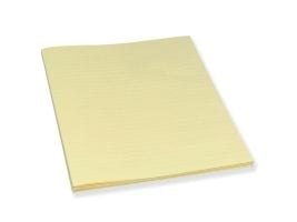 Konceptpapir, Bantex, linjeret, gul 80g/m2, pakke a 250 ark