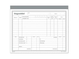 Mayland - Dagstimeseddel - 50 ark - 200 x 148 mm - dublett - blåpapirkopi - nummerert