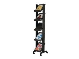 Brochurestativ Paperflow® Easydisplays med 5 hylder, sort
