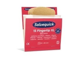 Plaster, Salvequick Fingertip 6454, tekstil, XL, pakke a 6 stk.